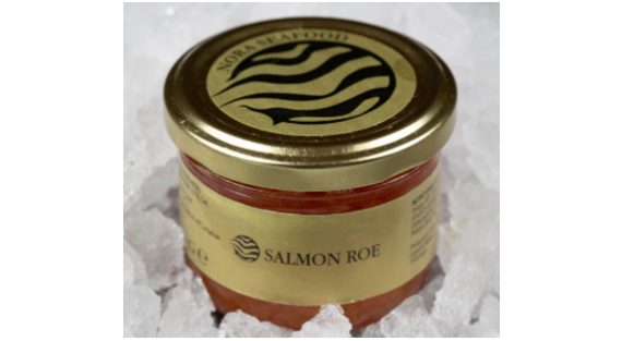Jar of salmon roe