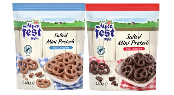 Packs of Alpenfest Style Salted Mini Pretzels