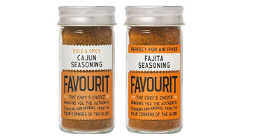 Jars of Favourit Cajun and Fajita Seasoning