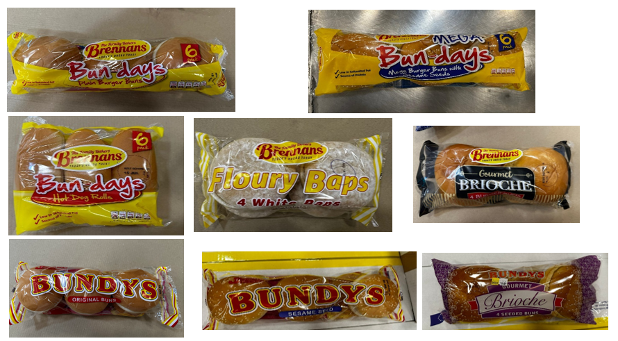 Photos of Johnston Mooney and O'Brien Baked product packs