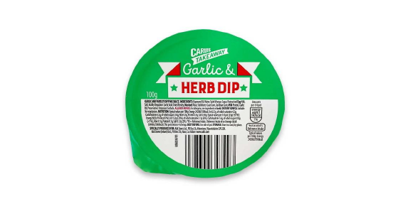 Pack of Carlos Takeaway Garlic and Herb Dip