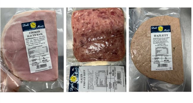 Packages of cooked meats